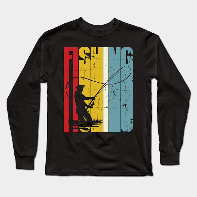 Mens Retro Fishing Fishermen Father's Day Long Sleeve T-Shirt by TheTeeBee